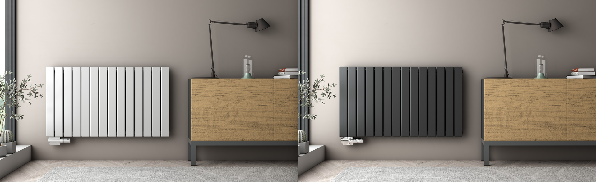 Paneelheizkörper COMPACT ARES in Weiß oder Anthrazit, einlagig oder doppellagig | ab 151,90€