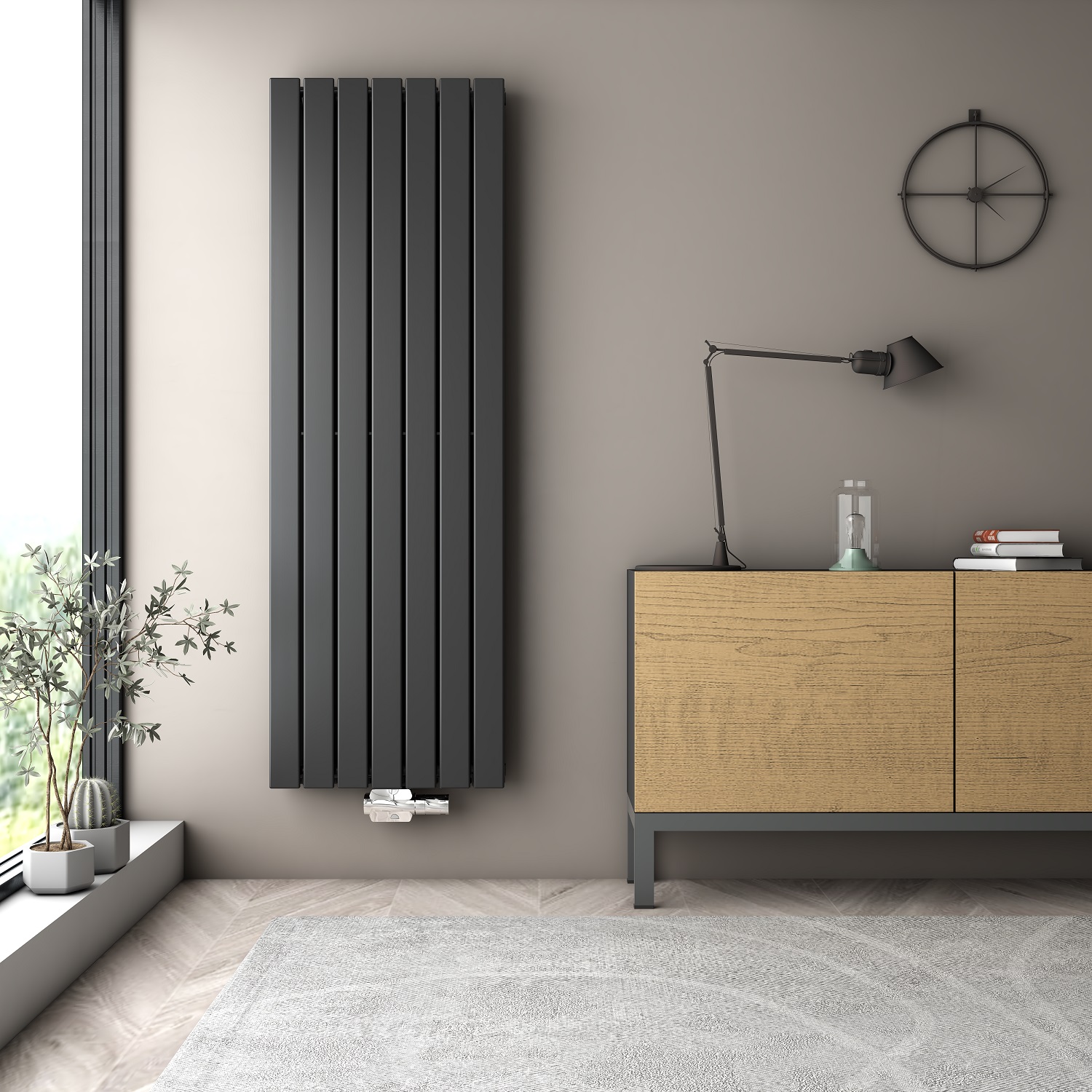 Paneelheizkörper ARES vertical in Weiß oder Anthrazit, einlagig oder doppellagig | ab 125,90€
