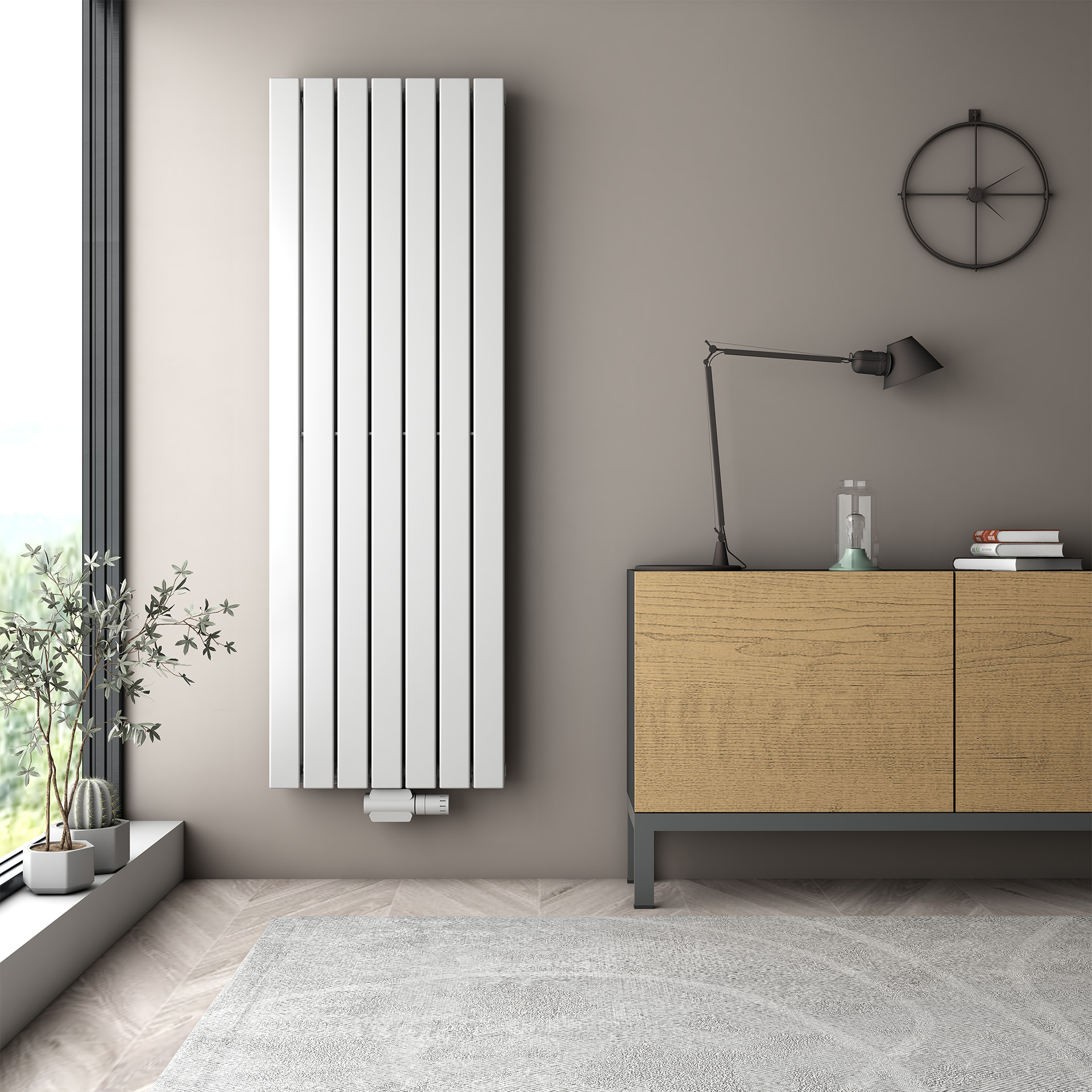 Paneelheizkörper ARES vertical in Weiß oder Anthrazit, einlagig oder doppellagig | ab 125,90€